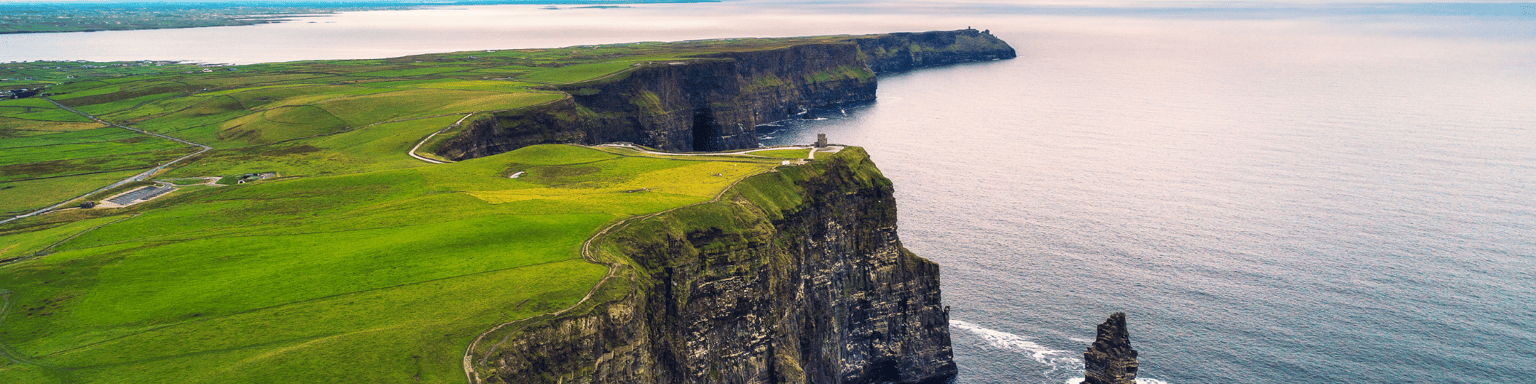 Aerial view of the Cliffs of Moher
