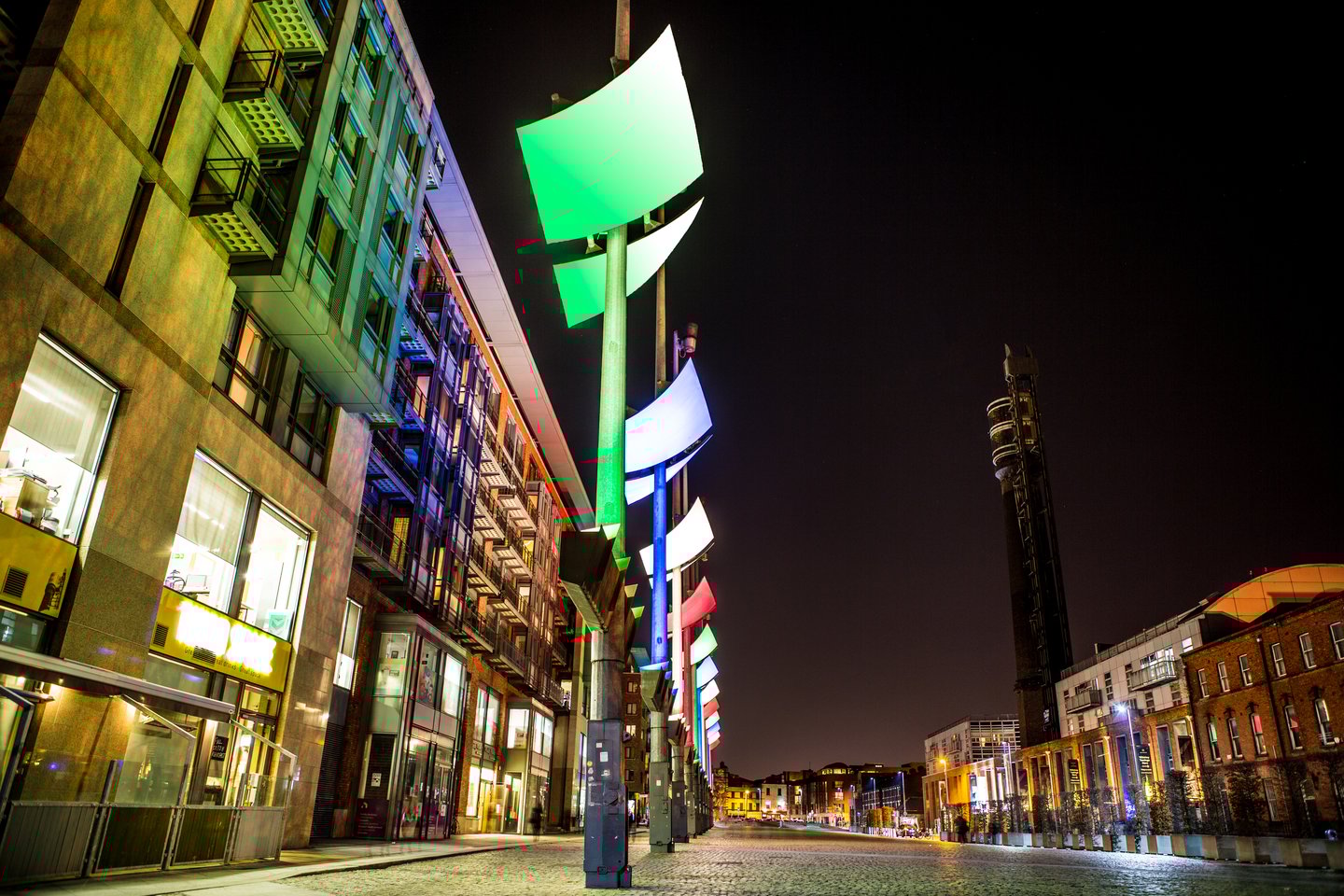 View from Smithfield Square at night