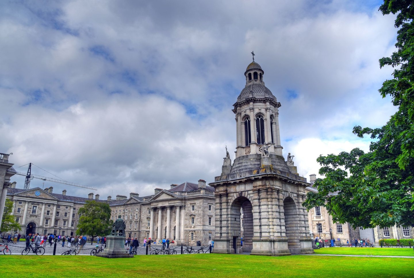 The courtyard of Trinity College in Dublin