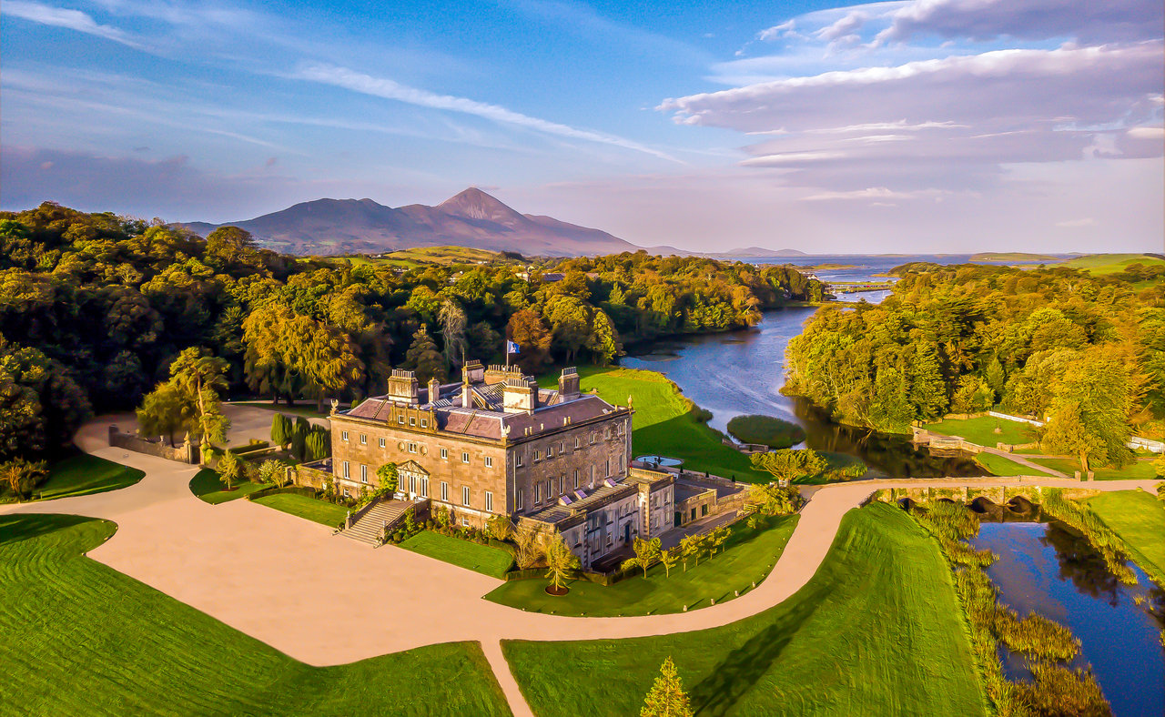 An aerial view of Westport House in Ireland