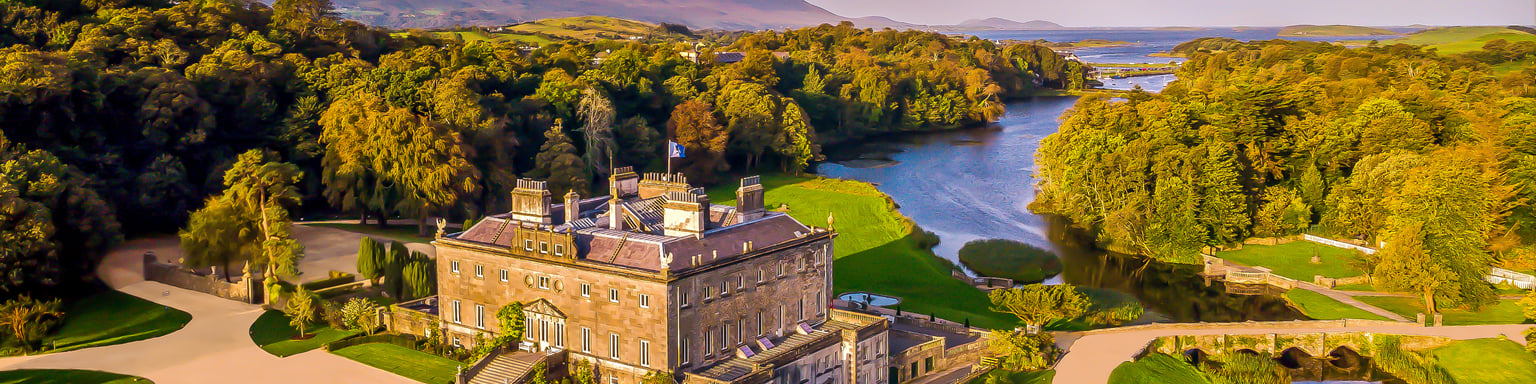 An aerial view of Westport House in Ireland