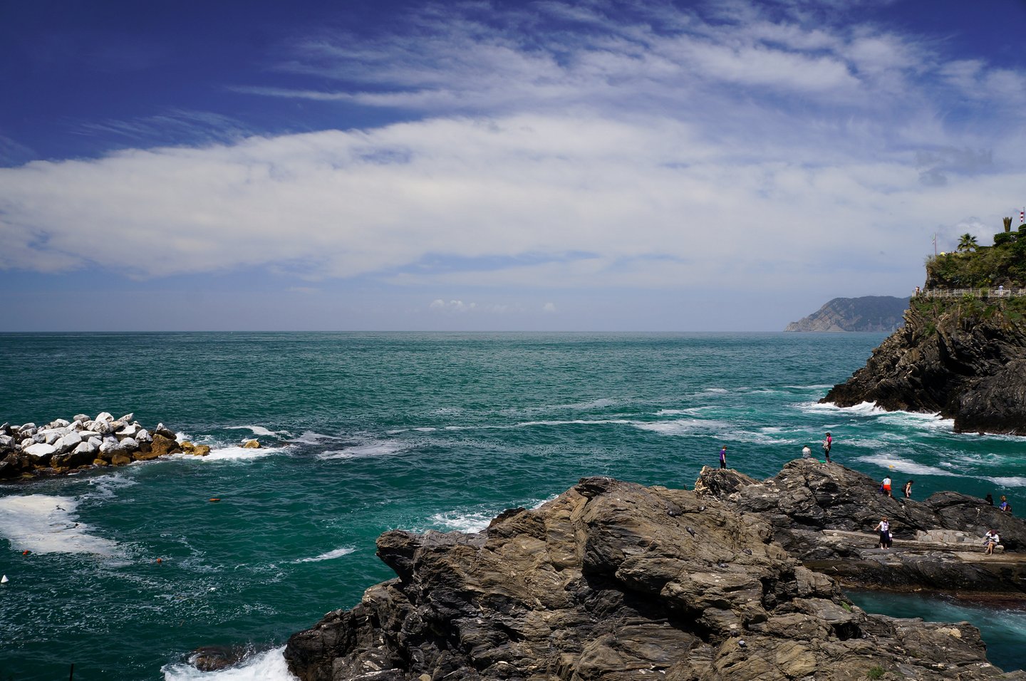 The coastline at Manarola in the Cinque Terre