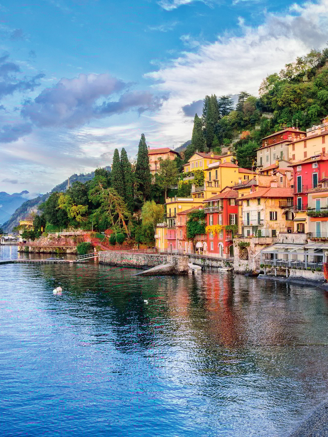 The waterfront and colourful buildings of Menaggio, Lake Como