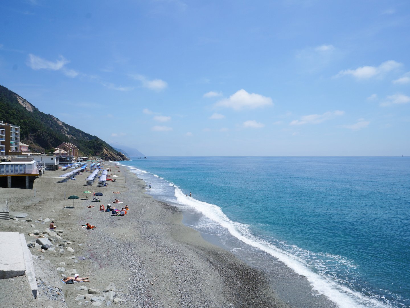 The beach in Deiva Marine, Italy