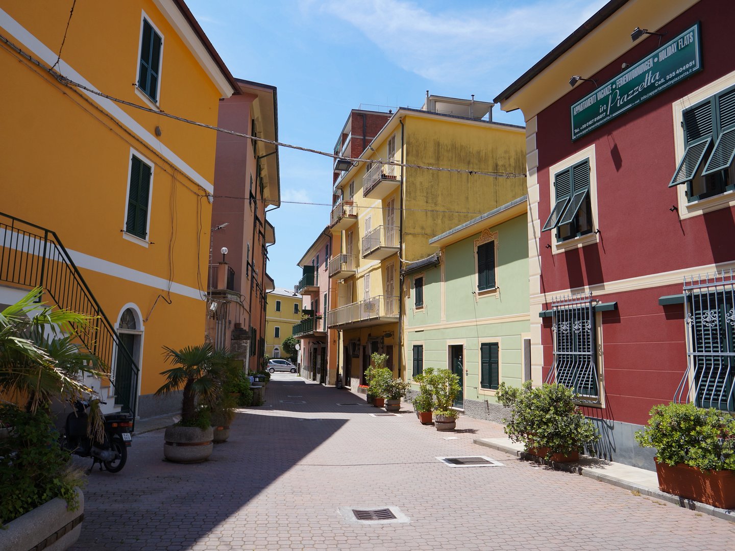 Colourful buildings in Deiva Marina, Italy