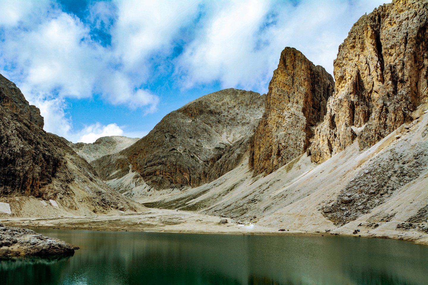 A peaceful lake in the Dolomites, Italy