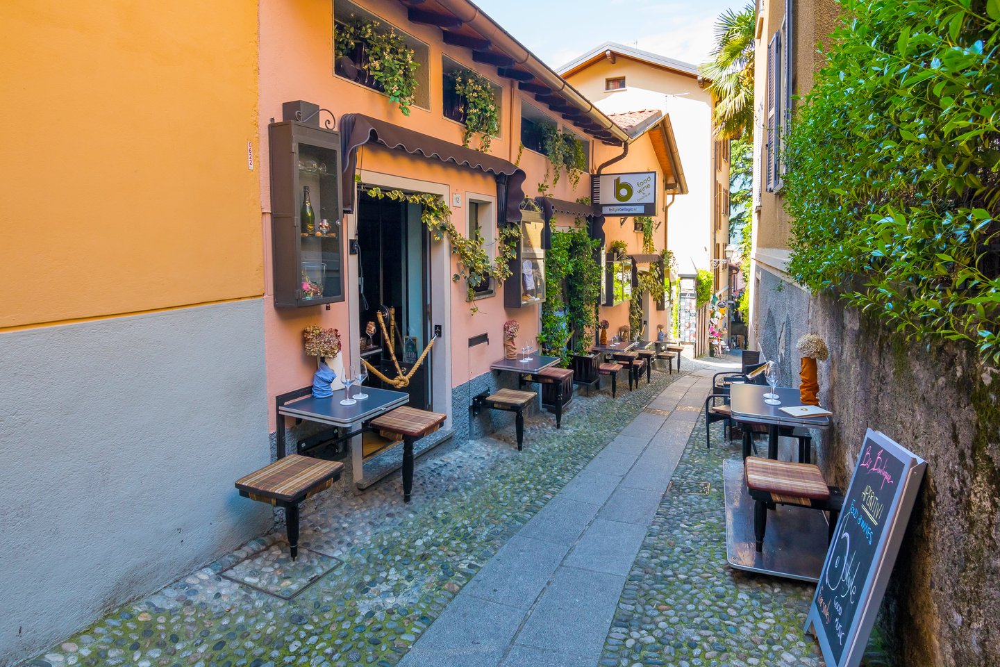 A charming street in Bellagio, Italy