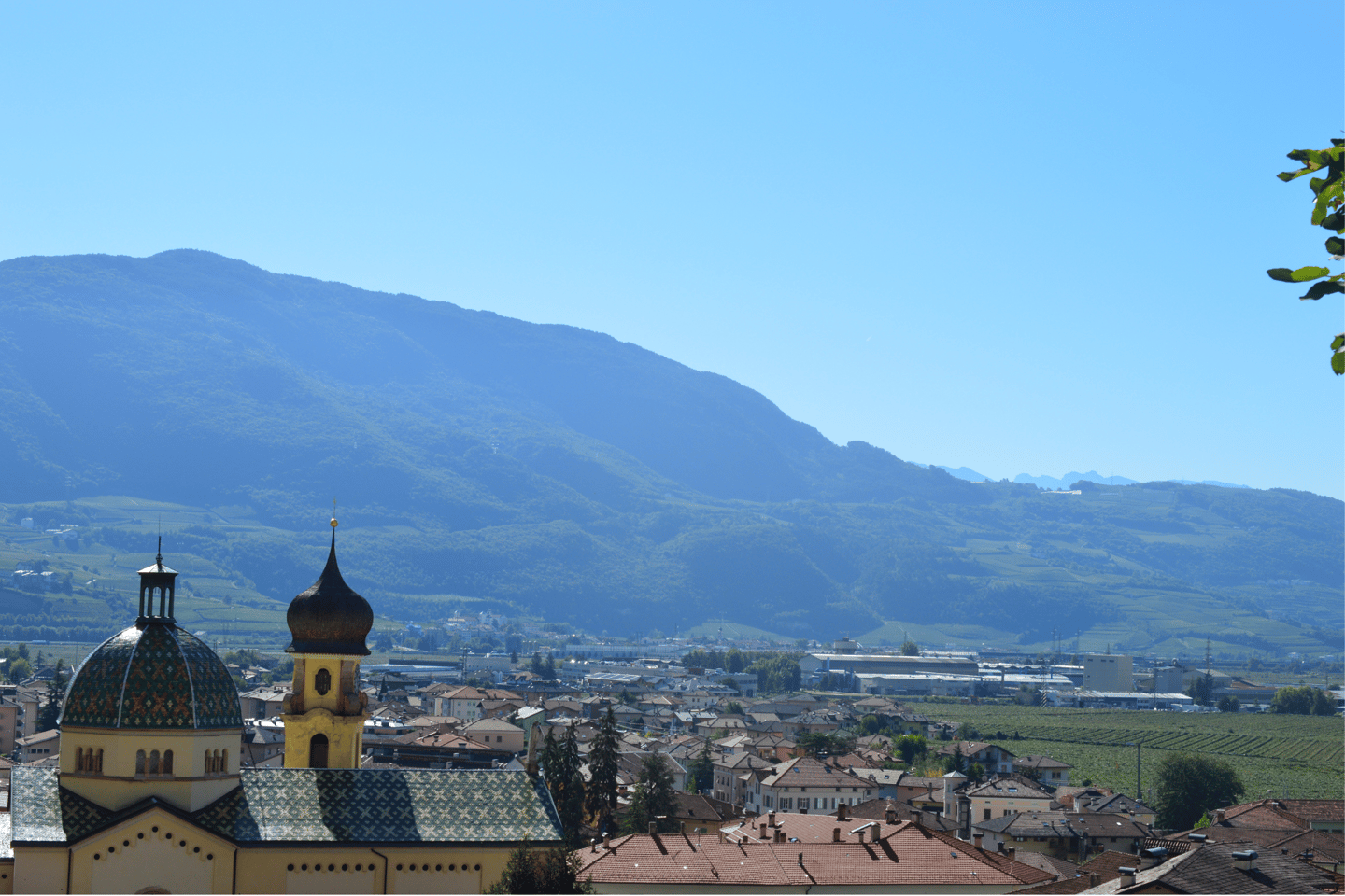Looking down on Mezzocorona