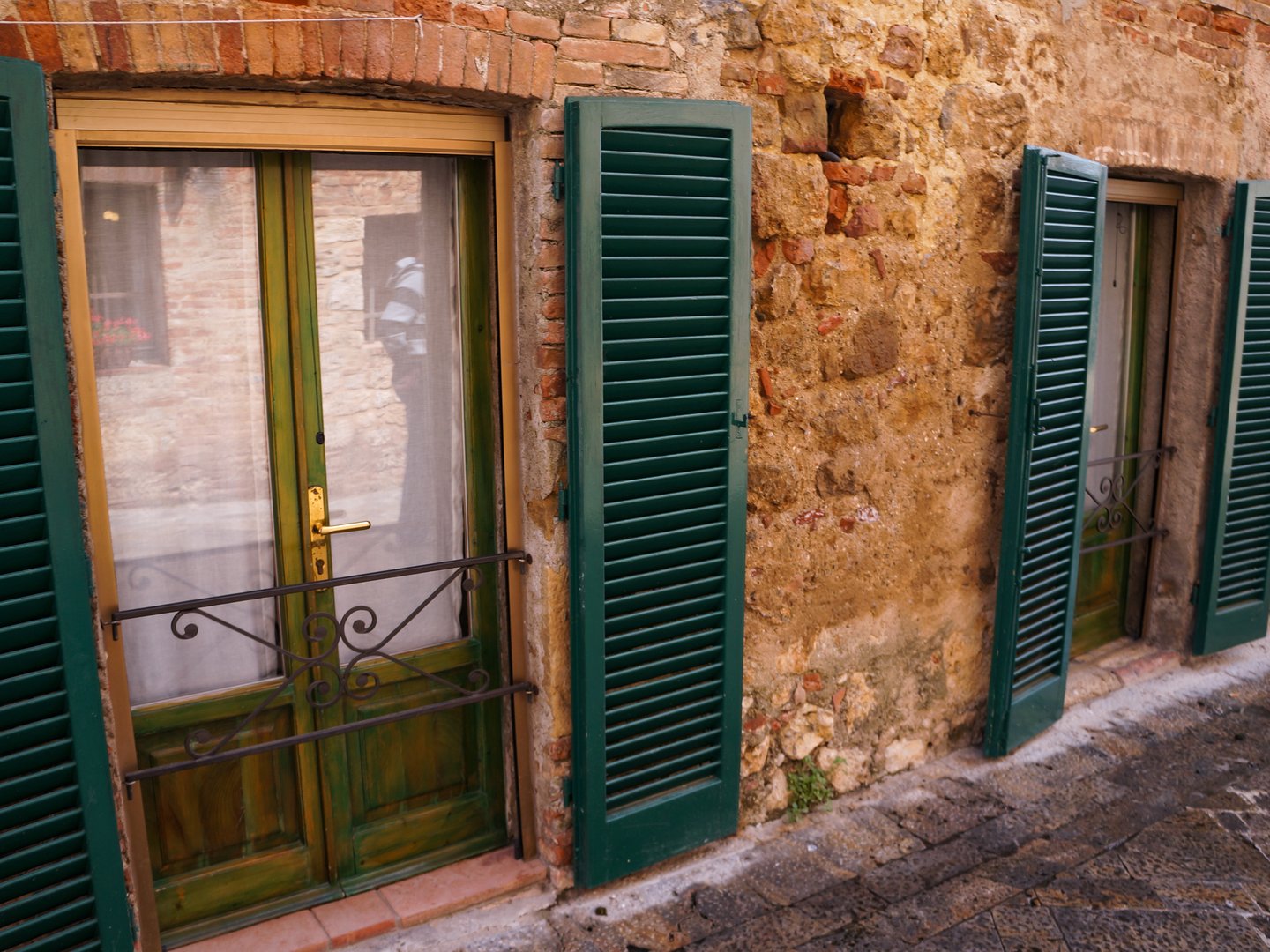Shuttered doors in Monteriggioni, Tuscany