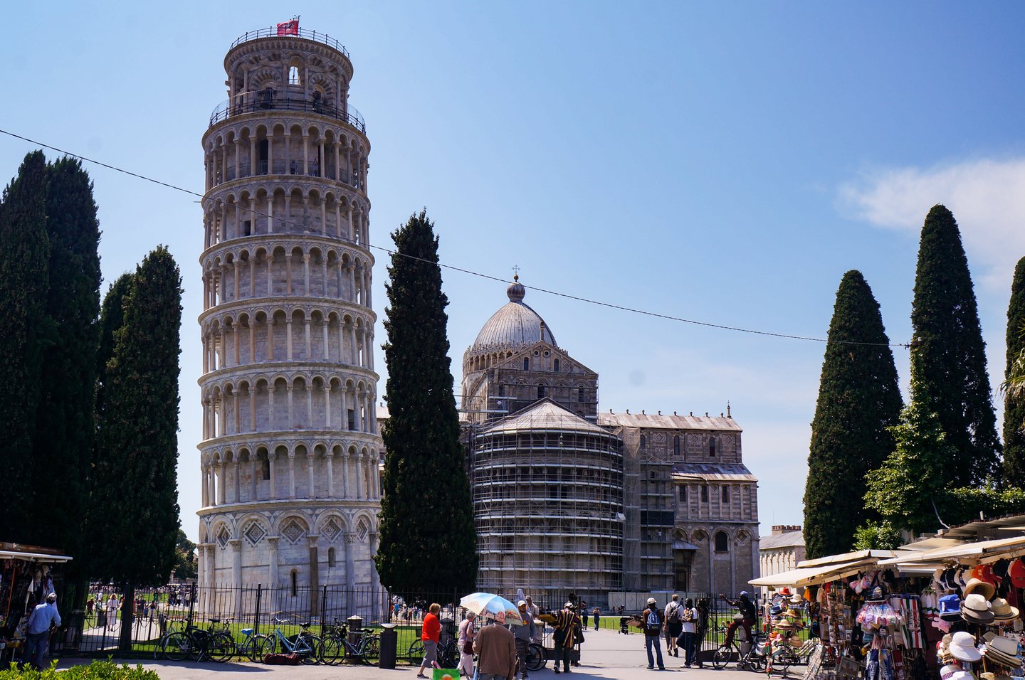 The leaning tower in Pisa