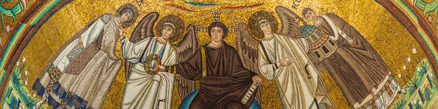 Byzantine mosaic in a church in a Ravenna, Italy.