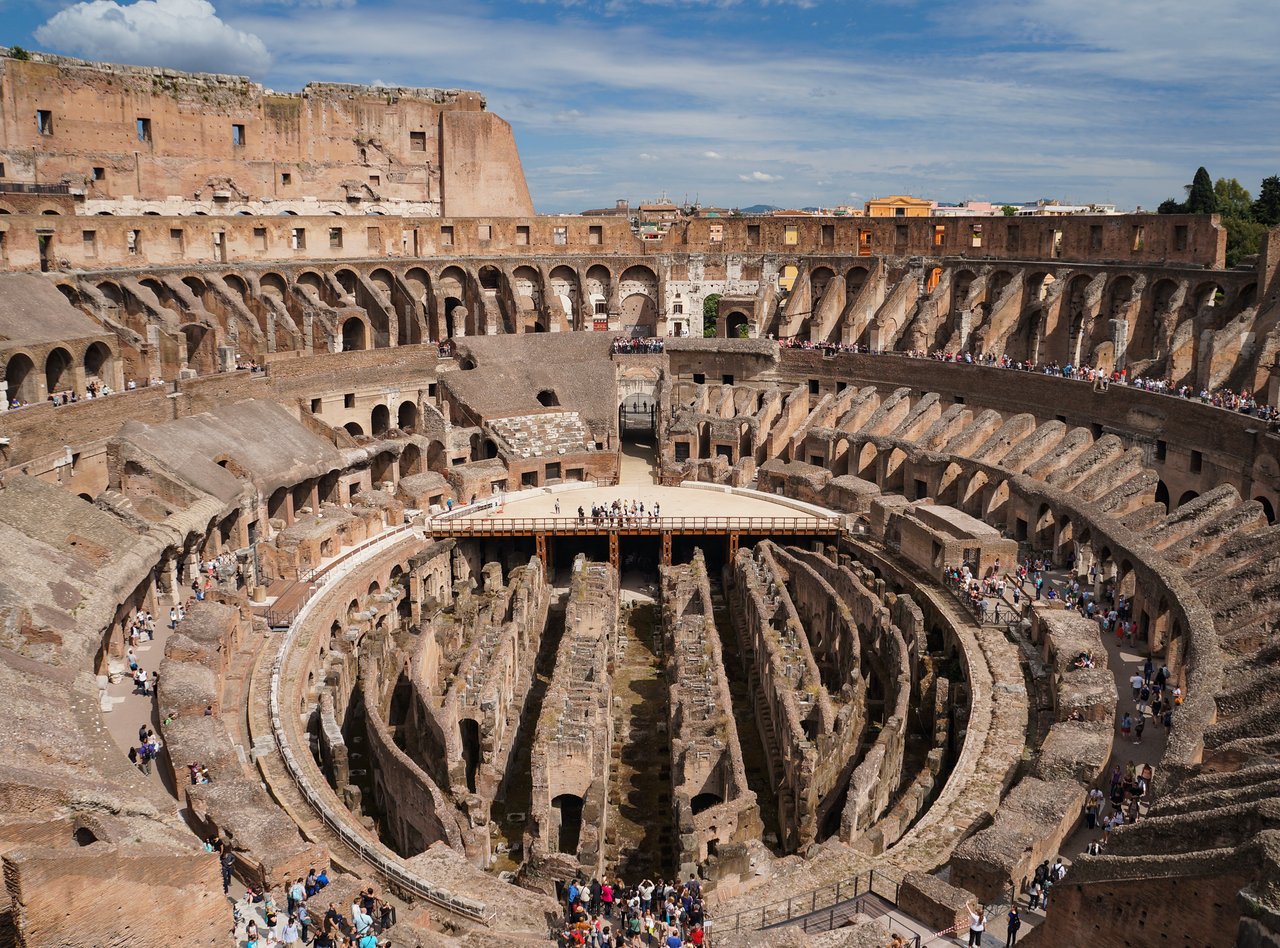 The interior of the Colosseum