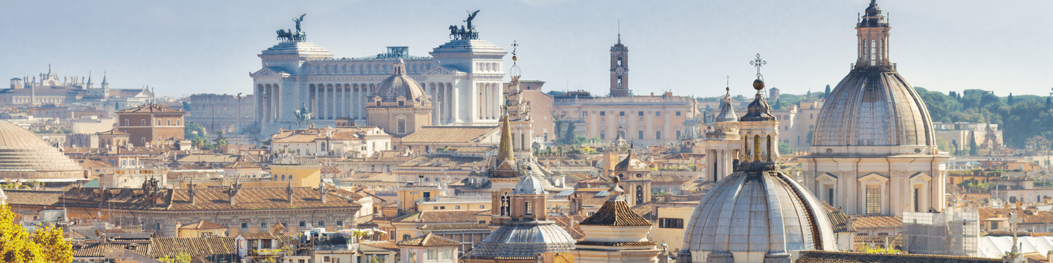 The skyline of Rome, Italy