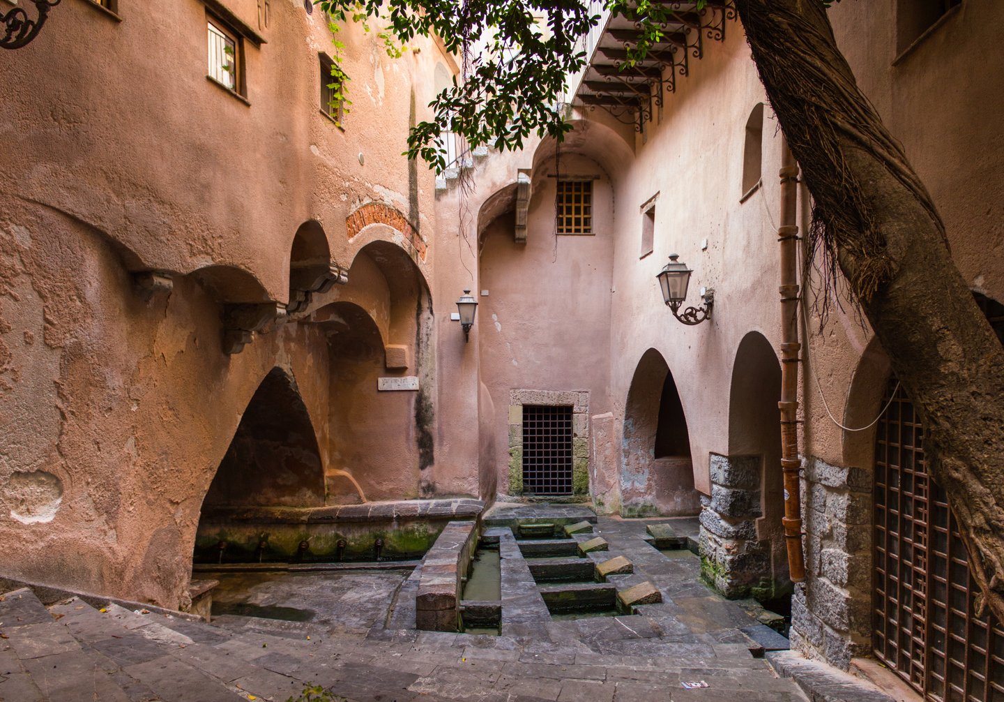 The lavatoio medievale cefalù, a historic wash house in Cefalù, Sicily.