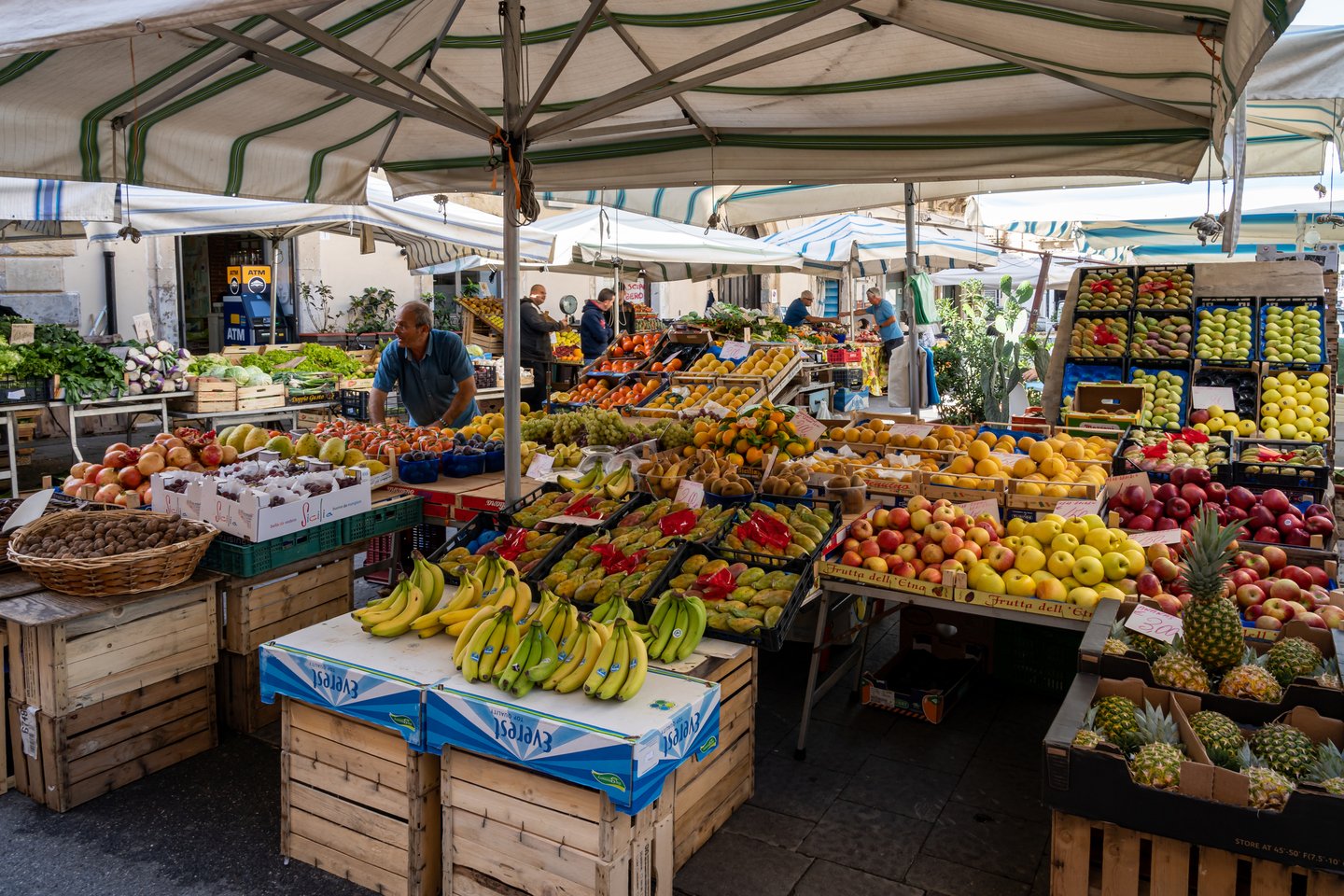 Fruit and vegetables at Ortigia Market in Syracuse, Sicily