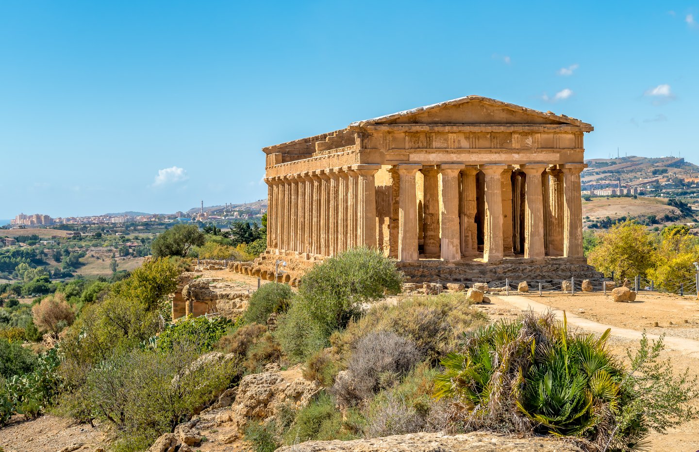 Temple of Concordia at the Valley of the Temples in Sicily