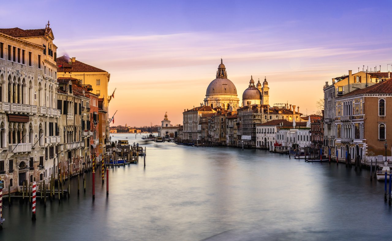 A view of the Basilica di Santa Maria della Salute across the Grand Canal