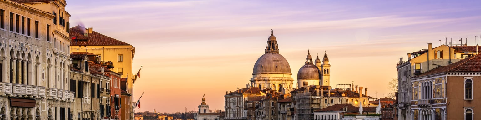 A view of the Basilica di Santa Maria della Salute across the Grand Canal