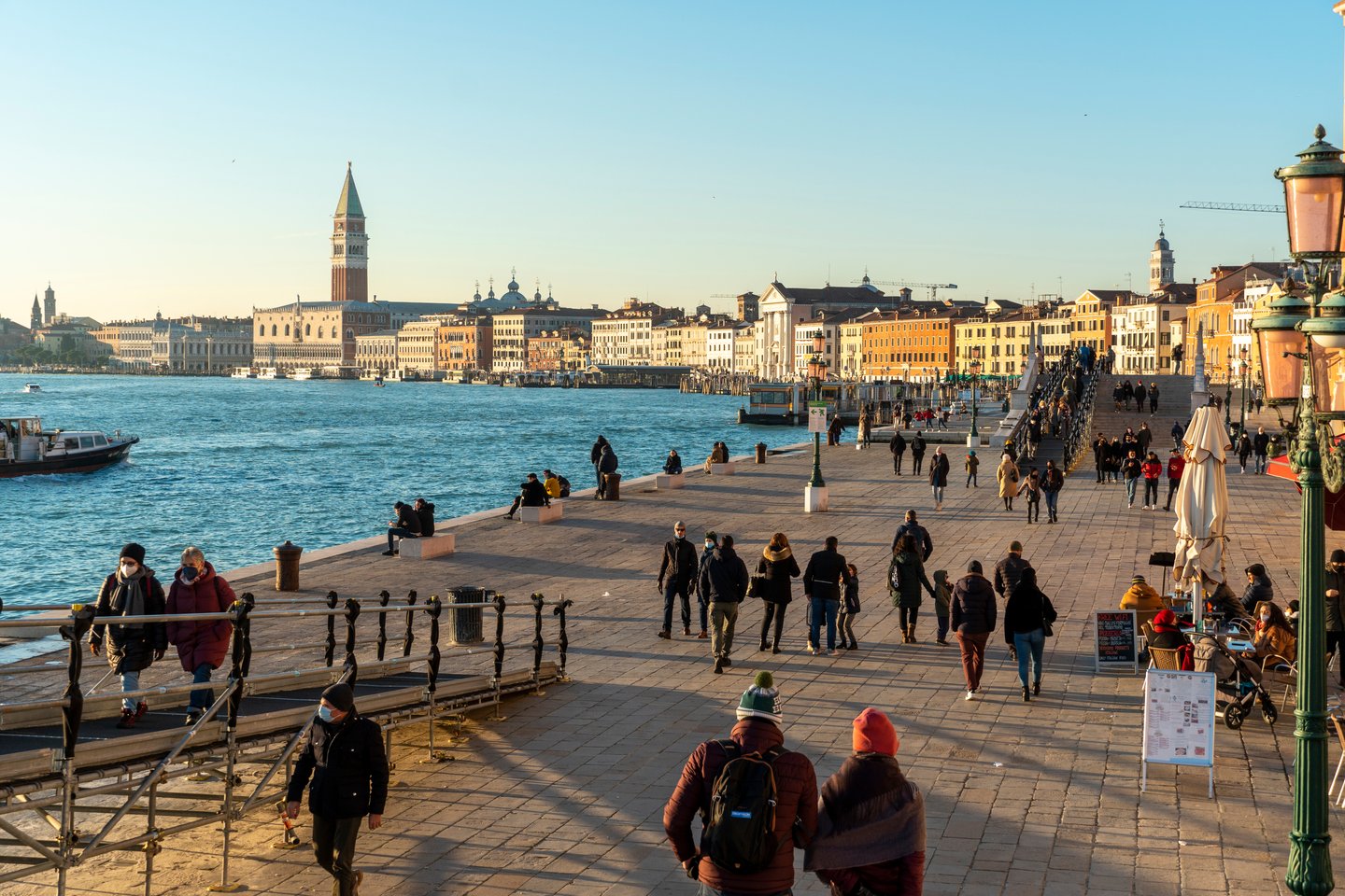 View of the Venice lagoon from the Castello neighbourhood 