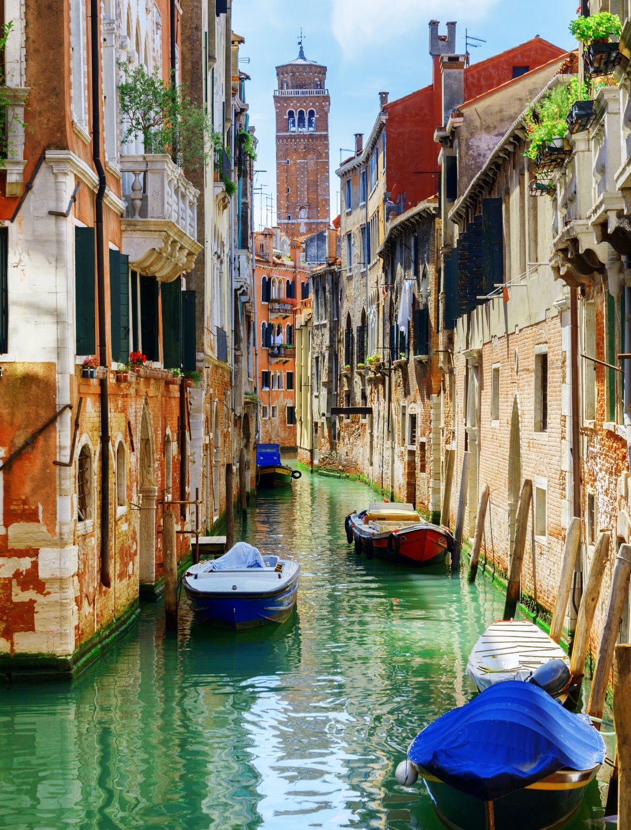 Boasts in the Rio di San Cassiano Canal, Venice.
