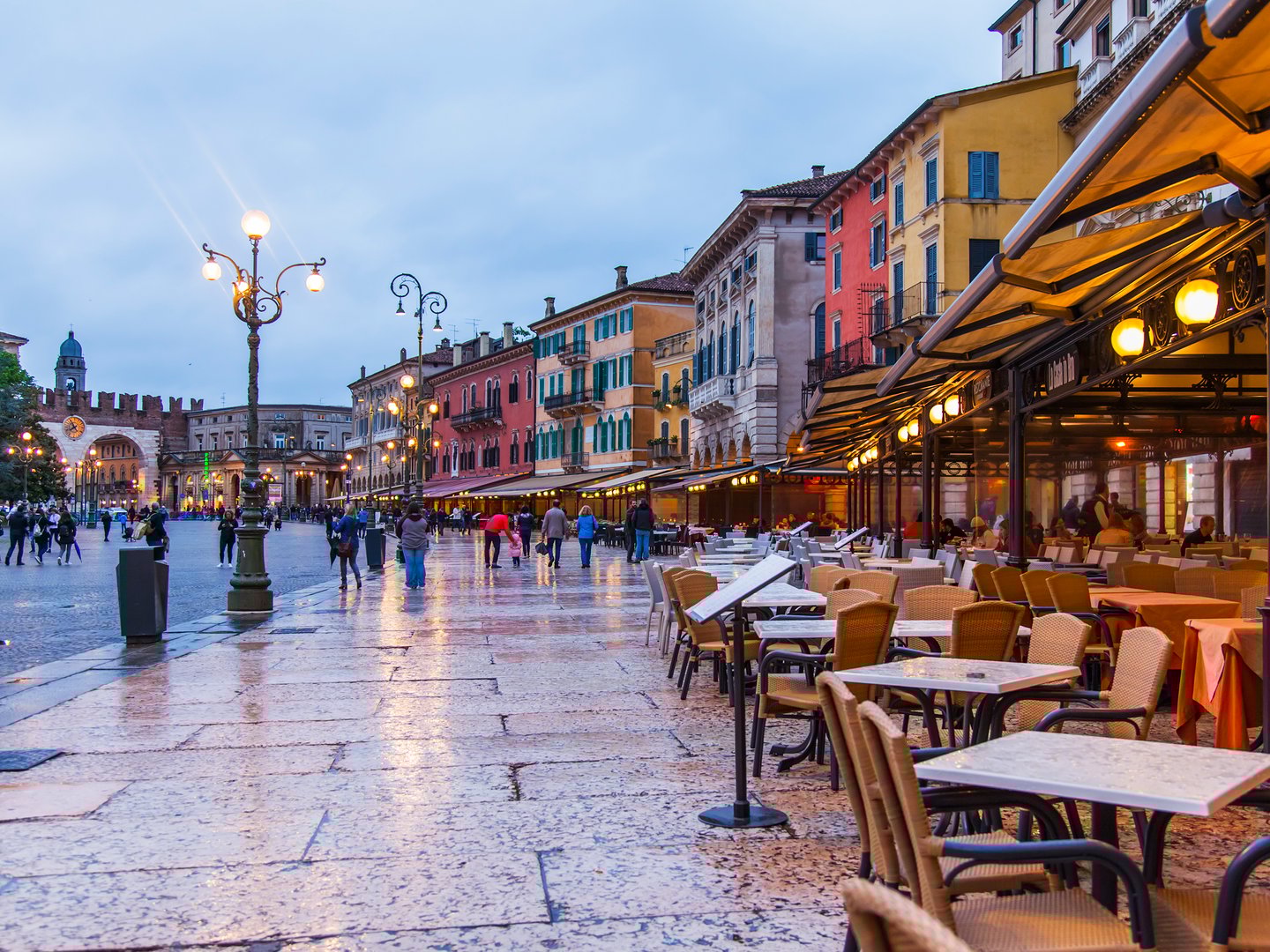 Restaurants in Verona on a rainy day