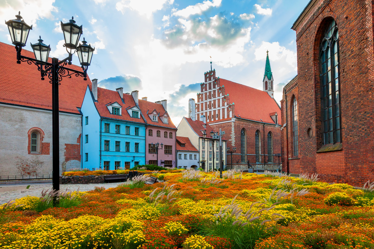 Colourful buildings in Riga, Latvia