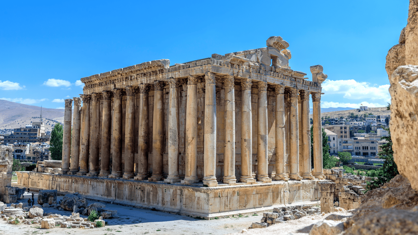 The Temple of Bacchus in Baalbek, Lebanon