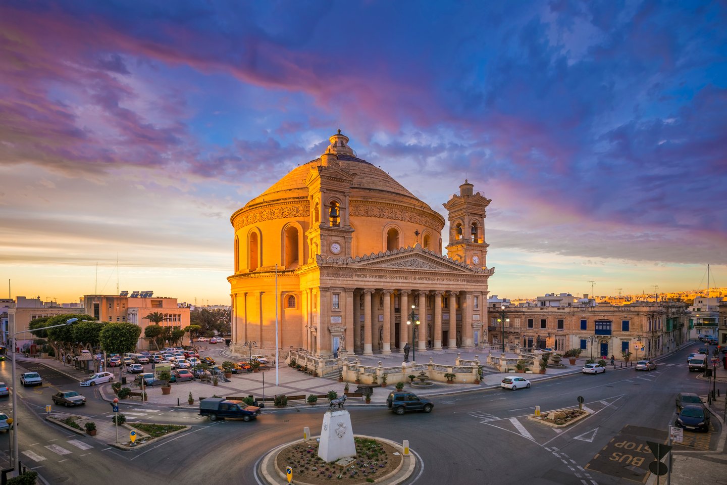 The Rotunda of Mosta at twilight
