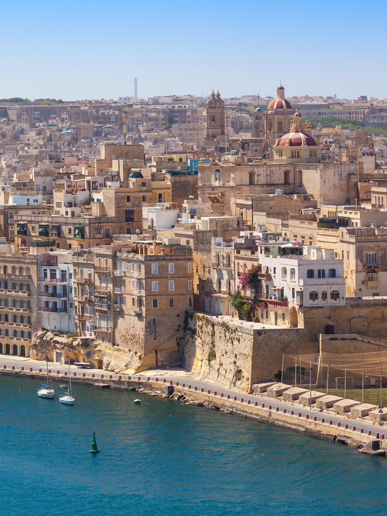 An aerial view of the historic centre of Valletta, Malta