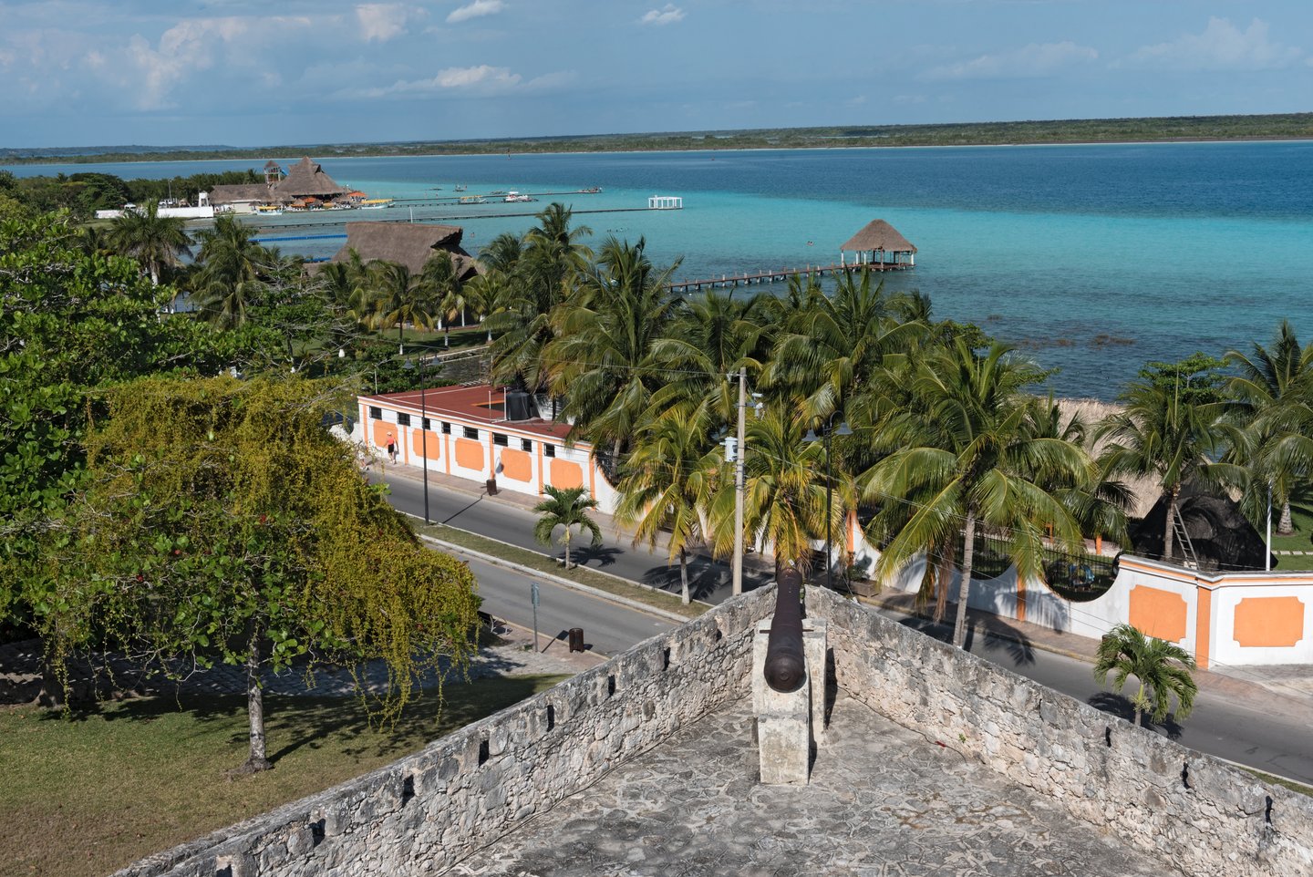 View from the Fort of San Felipe to Bacalar Lagoon