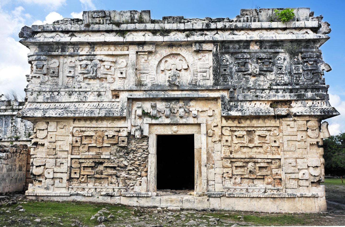Detailing on a wall in Chichen Itza