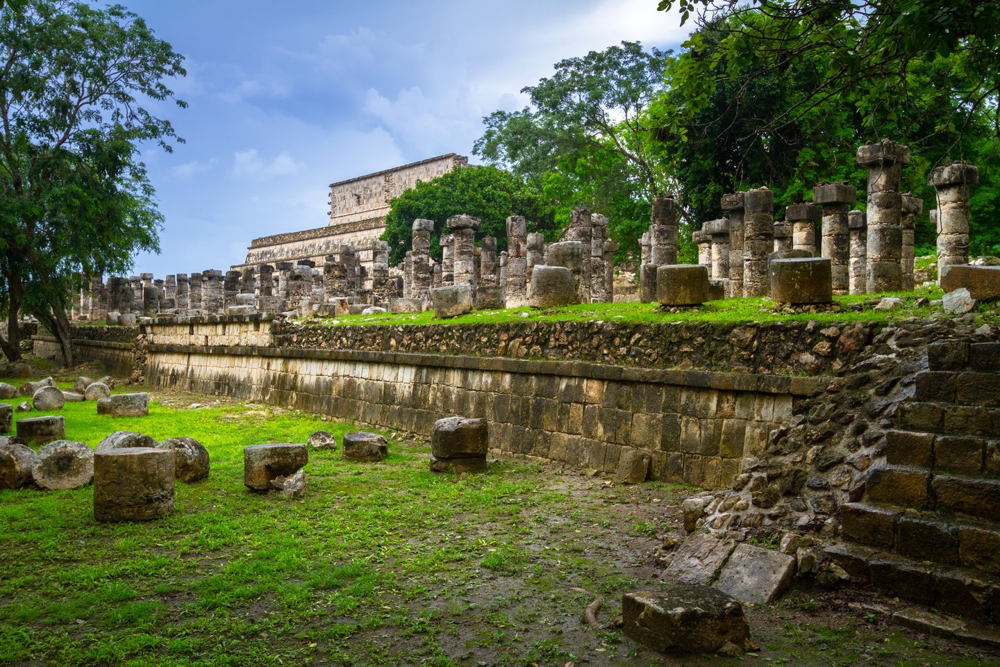 The remains of the Temple of a Thousand Warriors in Chichen Itza