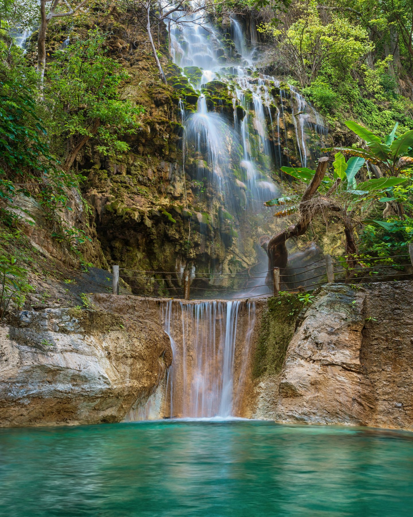 A beautiful waterfall at Grutas de Tolantongo