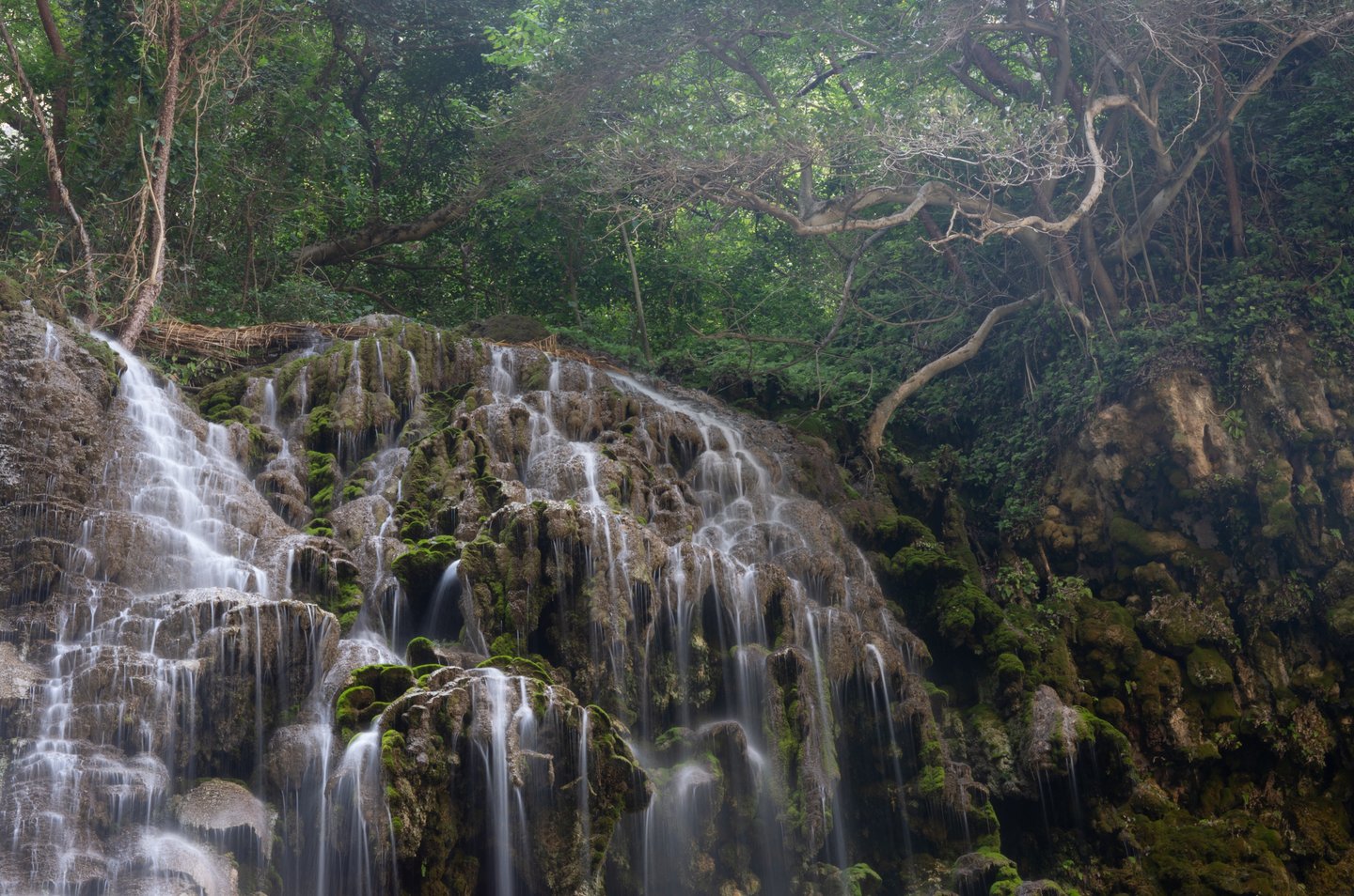 A waterfall in the jungle at Grutas de Tolantongo