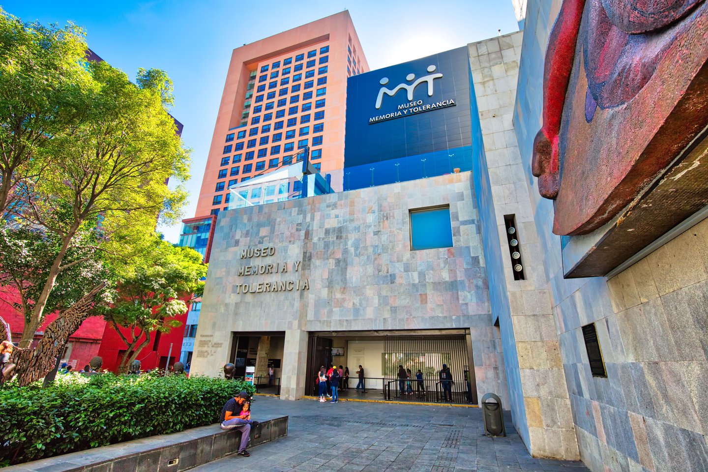 The exterior of the Museum of Memory and Tolerance in Mexico City