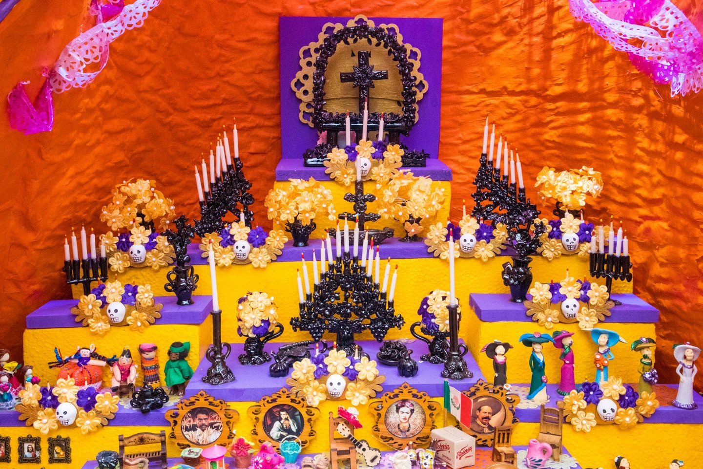 A decorated altar in Oaxaca, Mexico