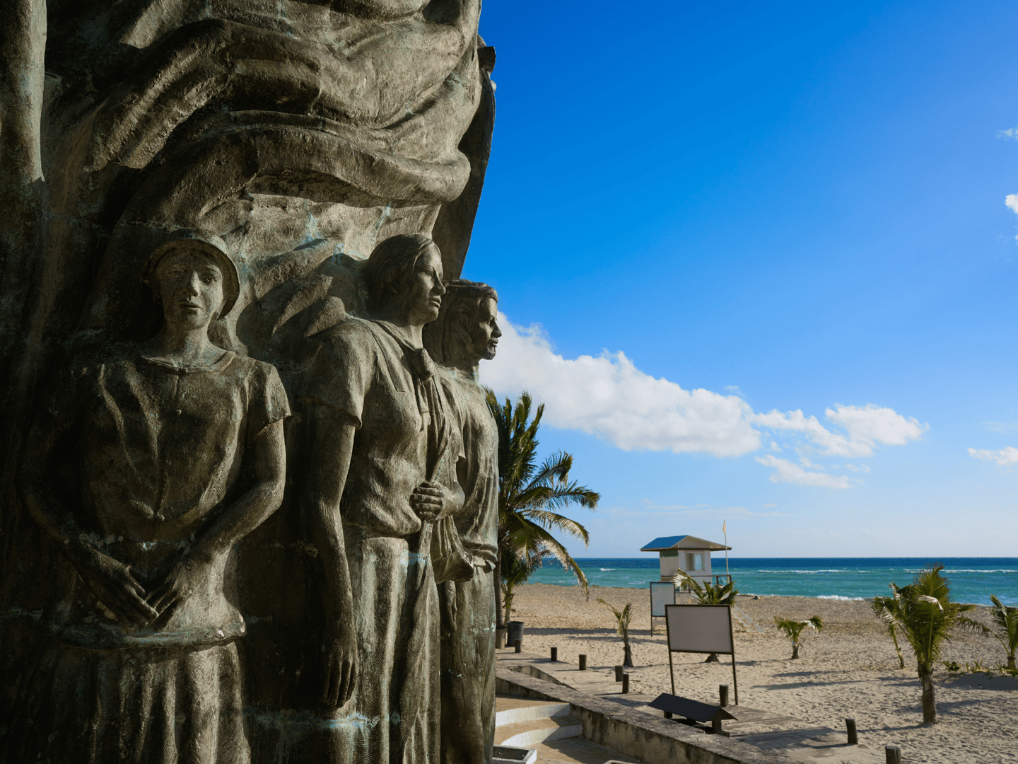 A sculpture near the beach in Playa del Carmen