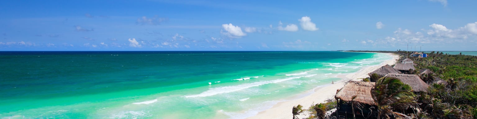 A stunning beach in the Sian Ka'an Biosphere Reserve, Mexico