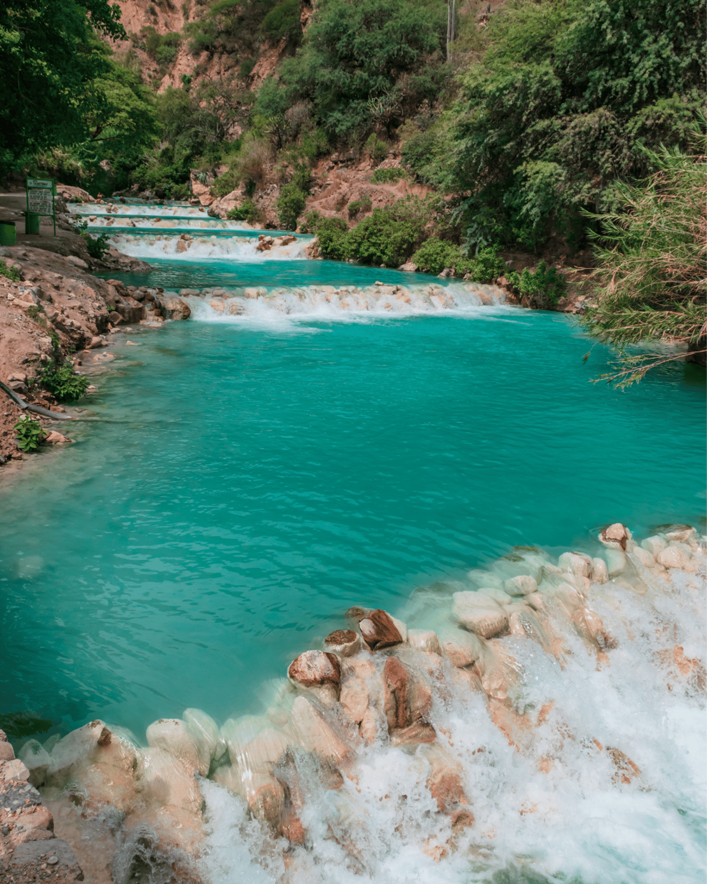 The terraced thermal river in Tolantongo, Mexico