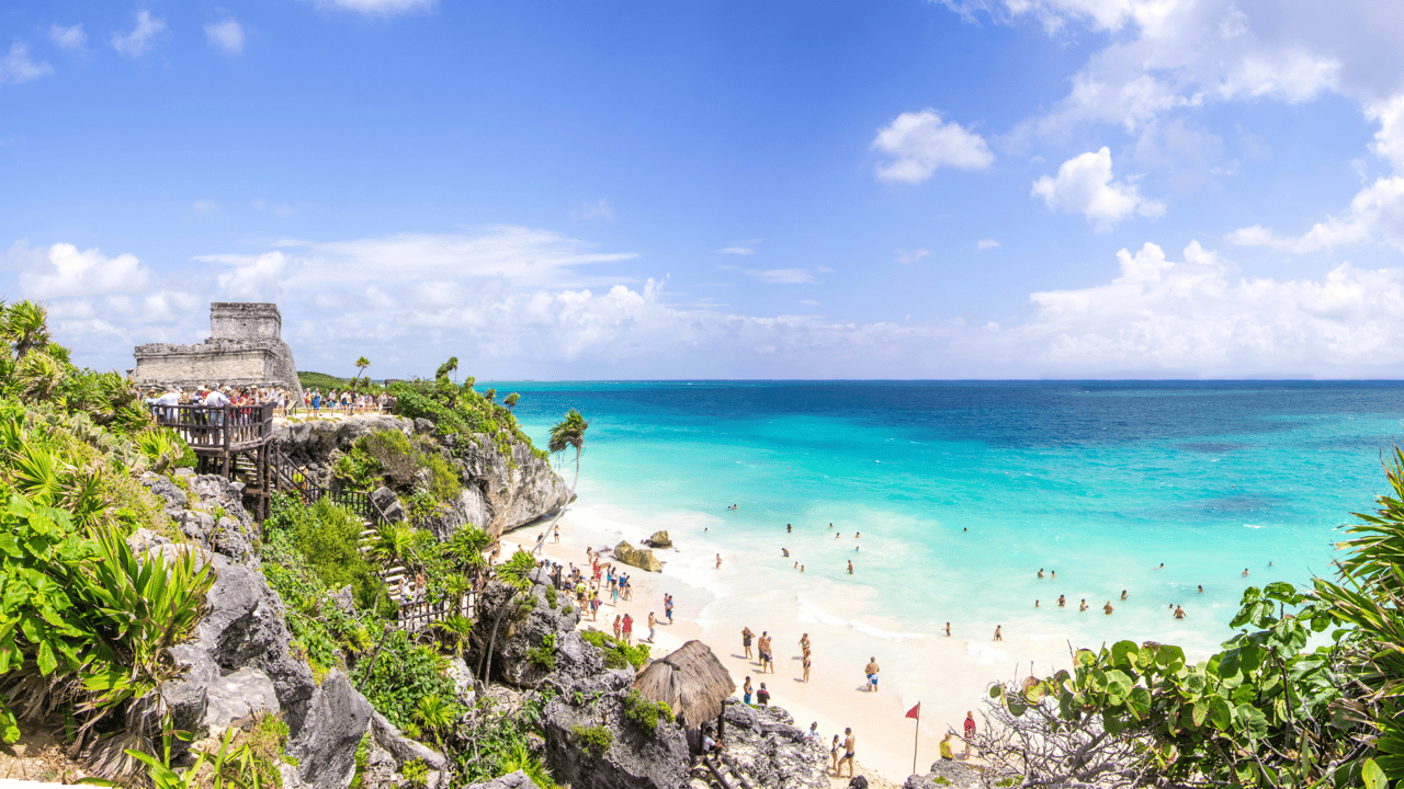 View of Tulum in Mexico