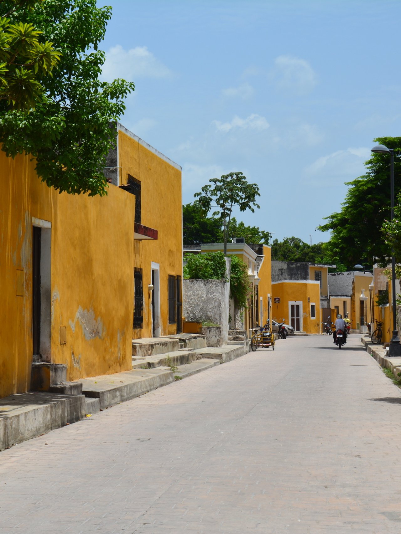 A street in Izamal, the Yellow City, in Yucatan, Mexico
