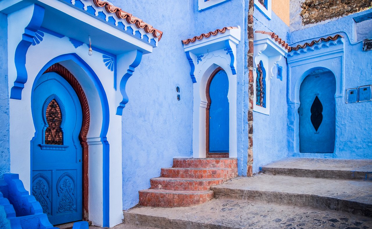 The beautiful blue medina of Chefchaouen in Morocco