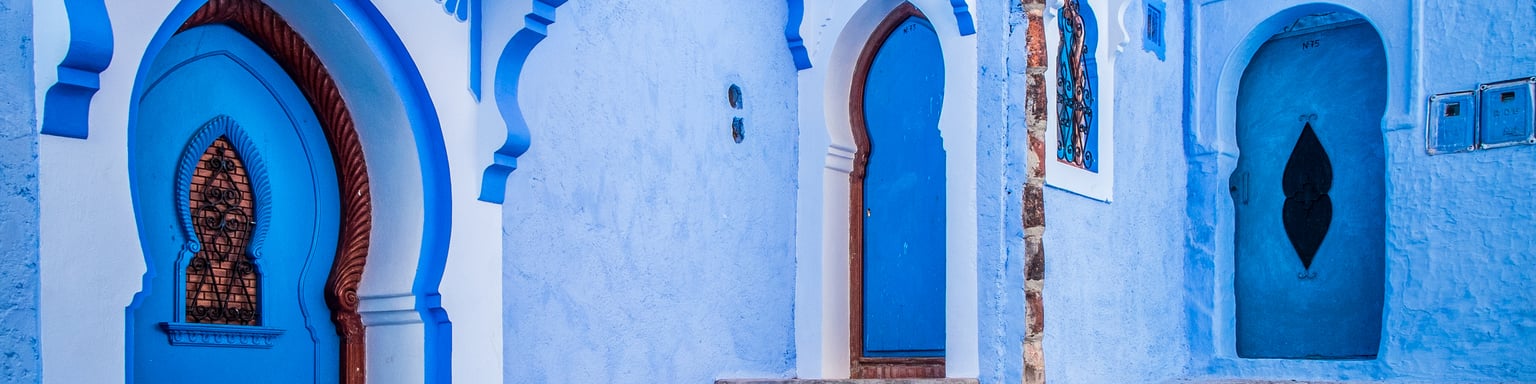 The beautiful blue medina of Chefchaouen in Morocco