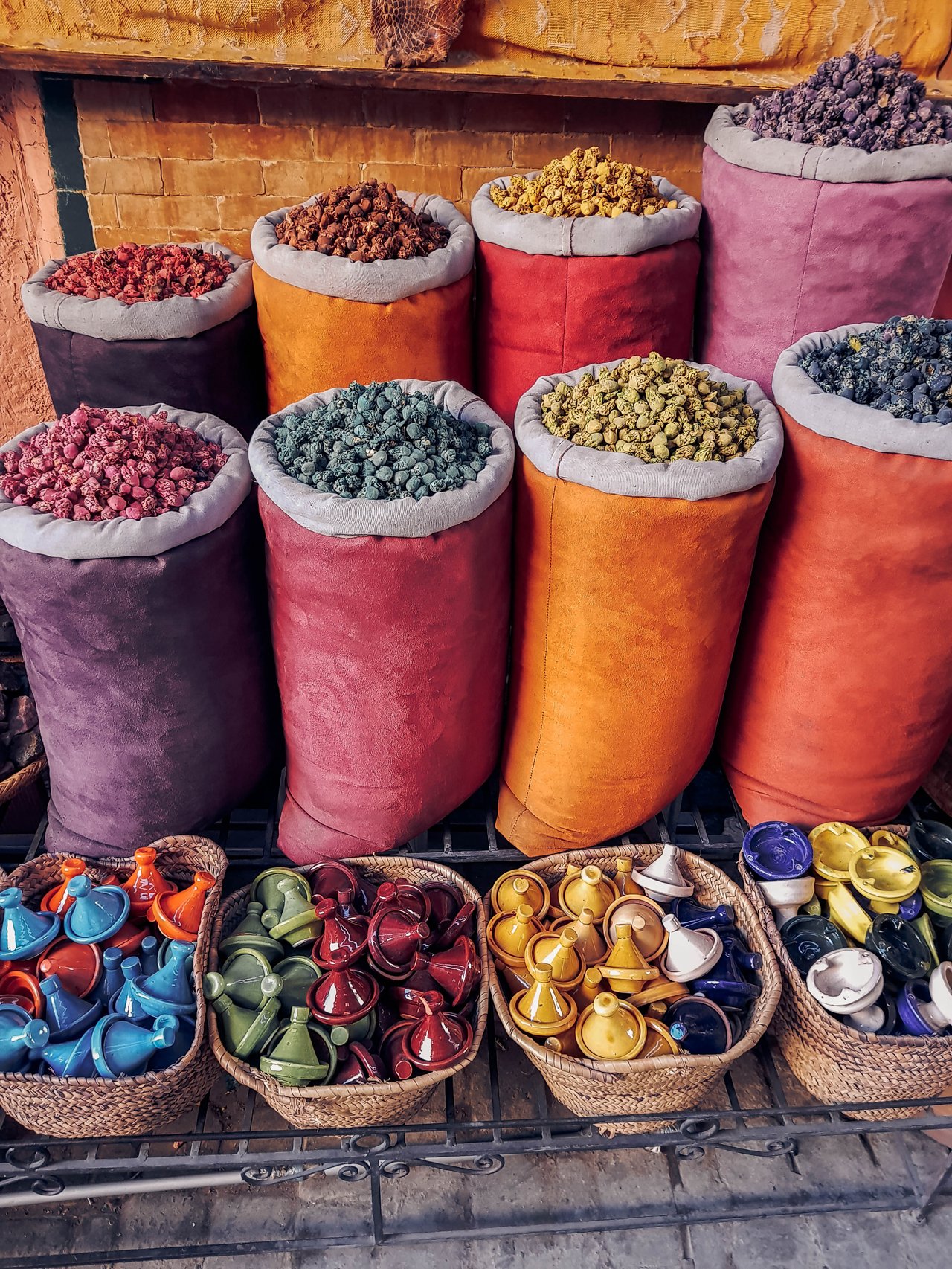 Spices at the market in Morocco