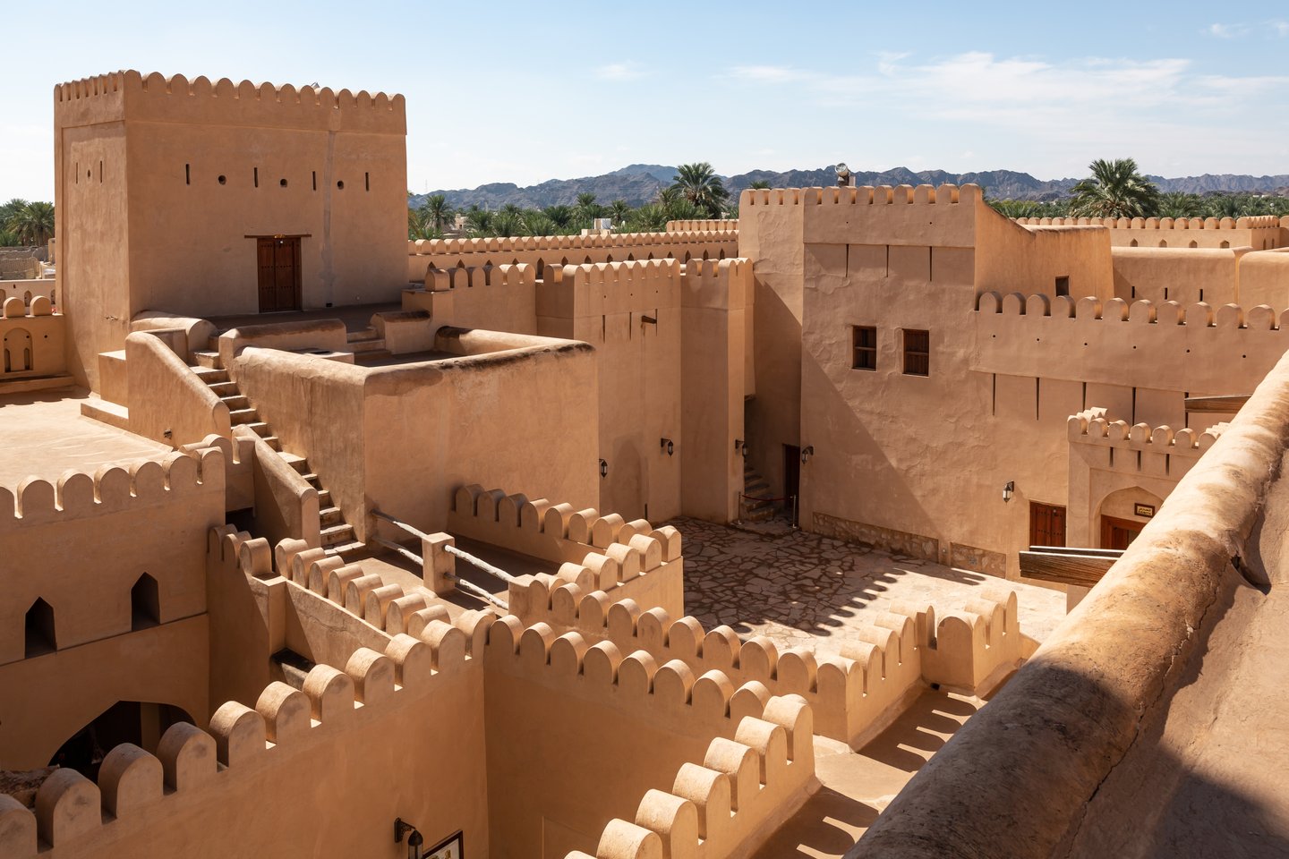 Looking down from the walls of Nizwa Fort