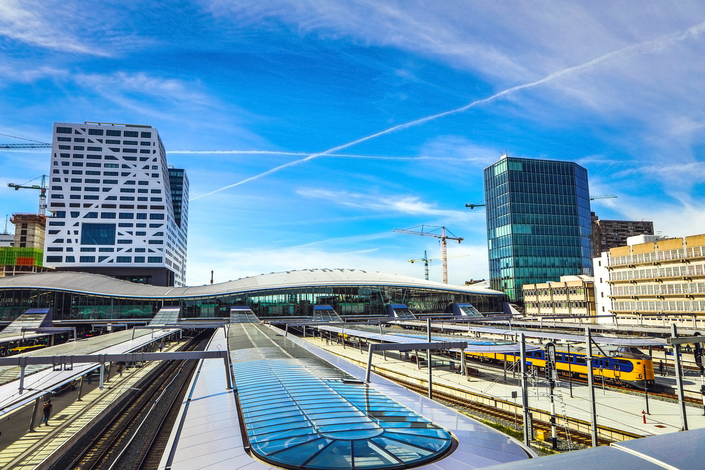 The modern Central Station in Utrecht