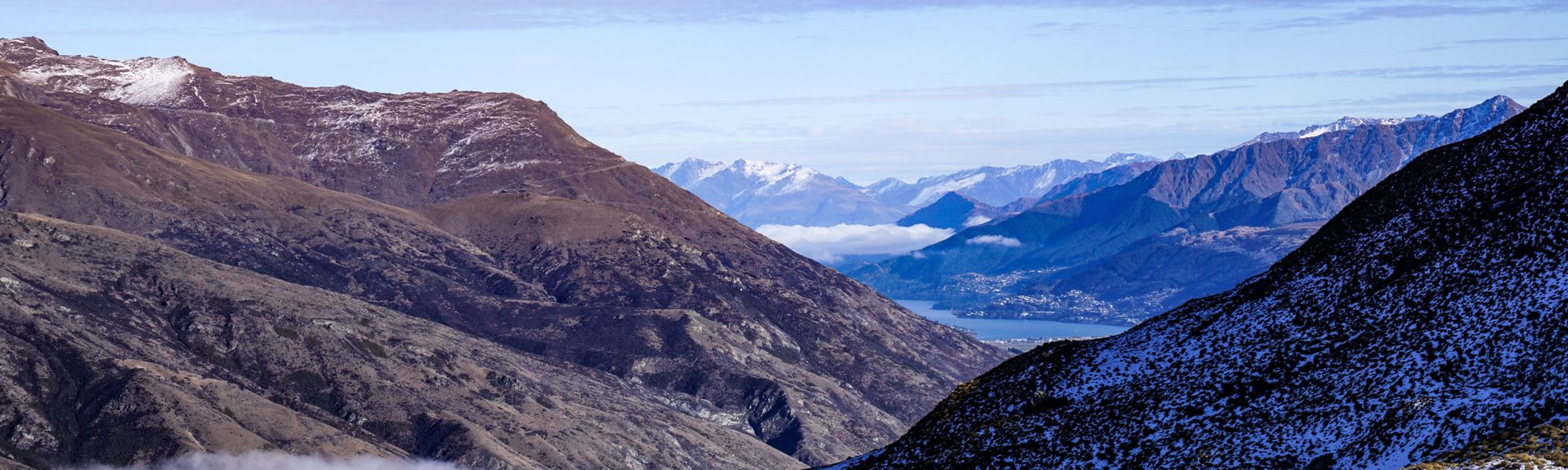 Driving up Coronet Peak