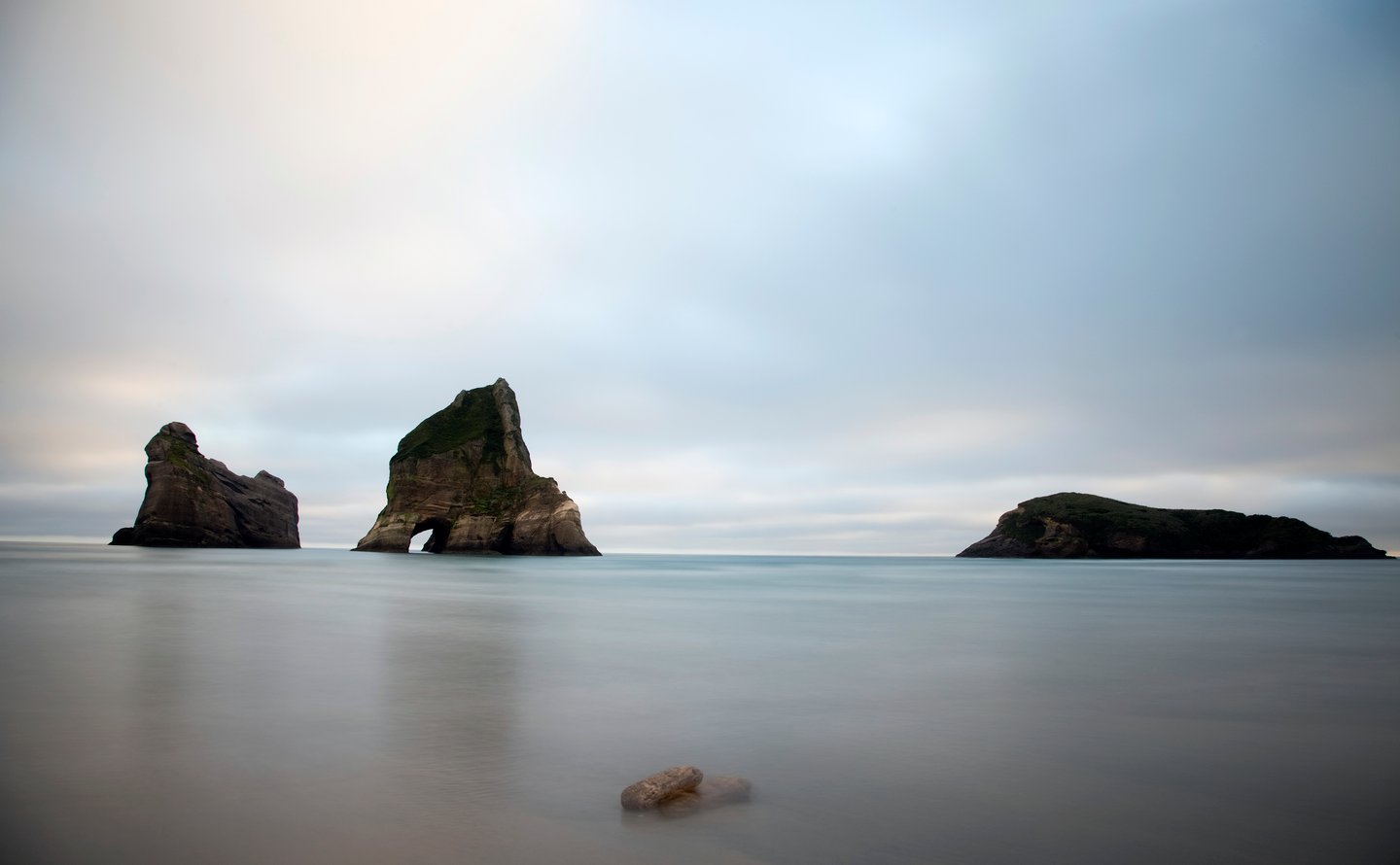 Rock formations off the coast of Farewell Spit