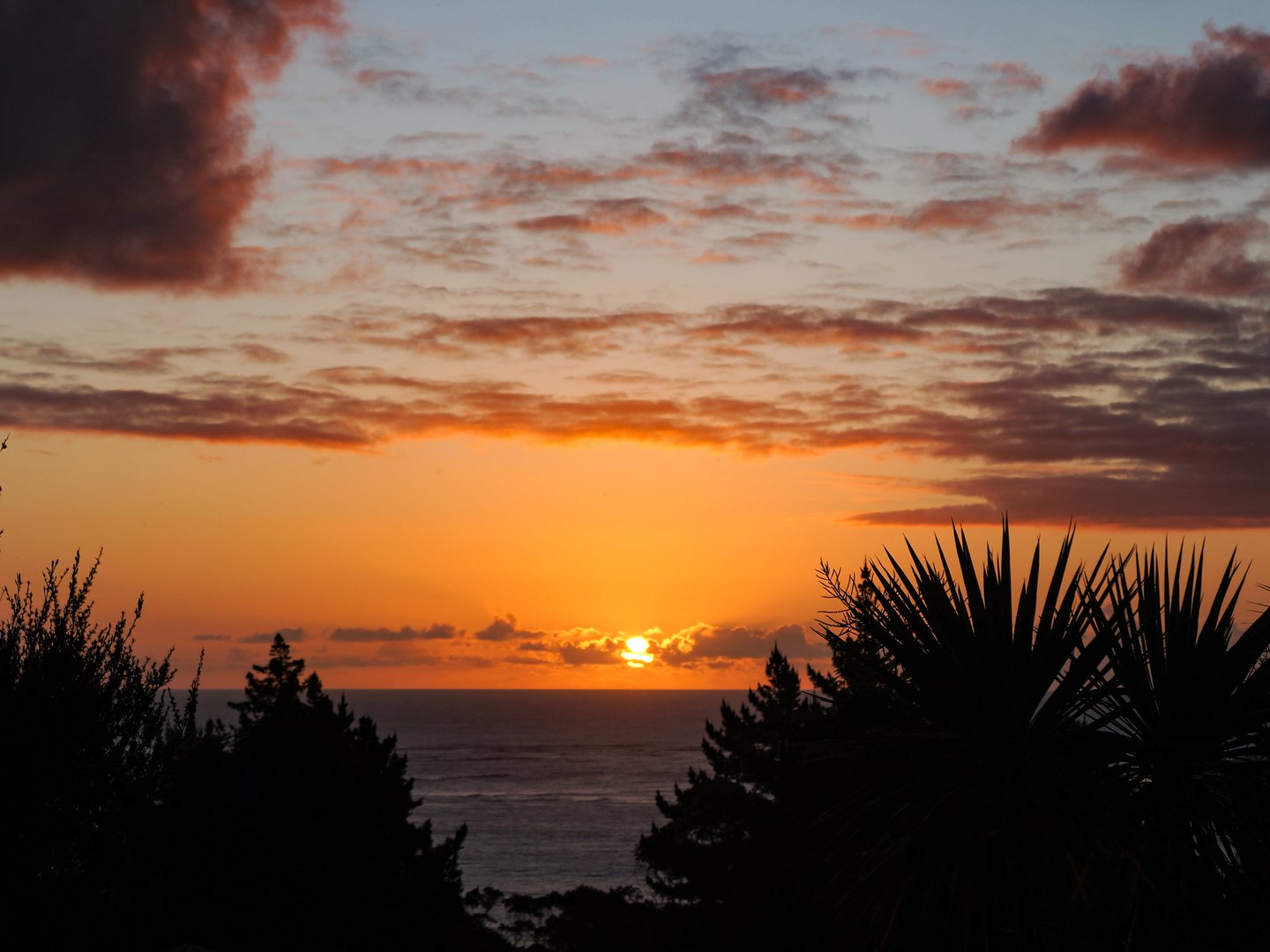 Sunset over the west coast