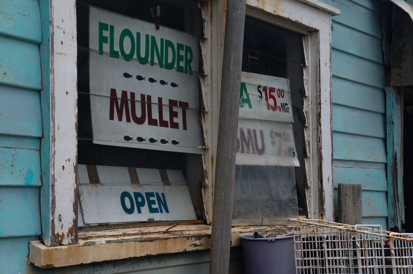 A quirky shop window in Rawene